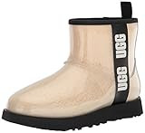 UGG Classic Clear Mini Boot, Natural / Black, Size 6 | Amazon (US)