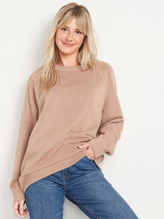 Oversized Vintage Tunic Sweatshirt for Women | Old Navy (US)