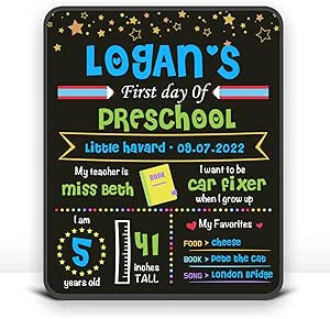 First Day of School Board - 10 x 12 Inch Double Side First Day and Last Day School Chalkboard Bac... | Amazon (US)