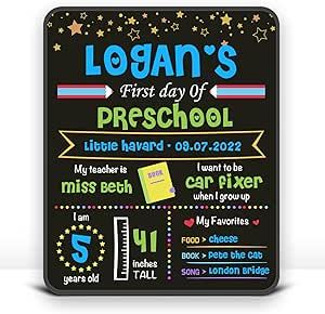 First Day of School Board - 10 x 12 Inch Double Side First Day and Last Day School Chalkboard Bac... | Amazon (US)