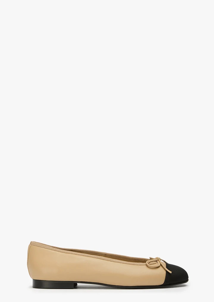 Robyn Sand Nappa/Black Grosgrain | Tony Bianco US