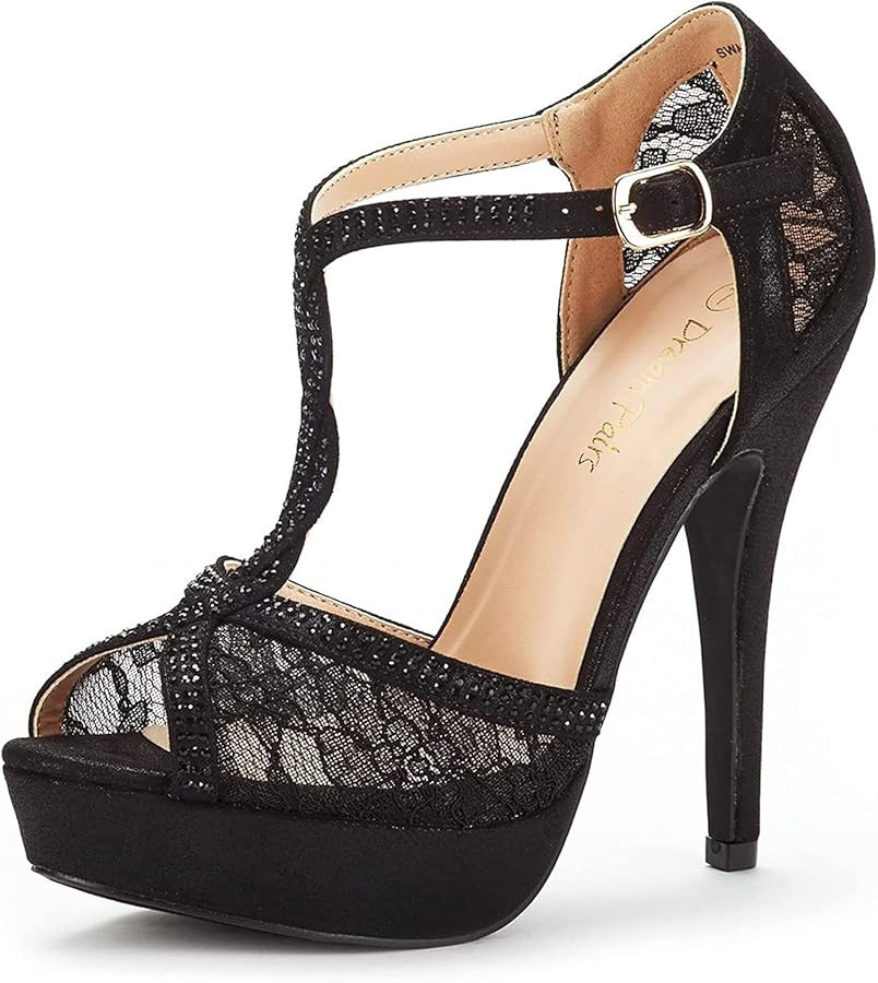 DREAM PAIRS Women's Heeled Sandals Pump | Amazon (US)