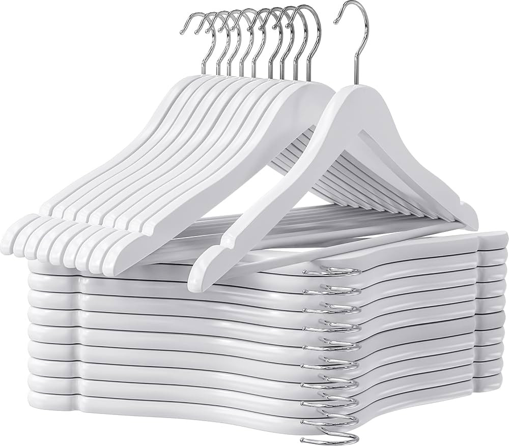 Utopia Home Premium Wooden Hangers 20 Pack - Durable & Slim Coat Hanger - Suit Hanger with 360-De... | Amazon (US)