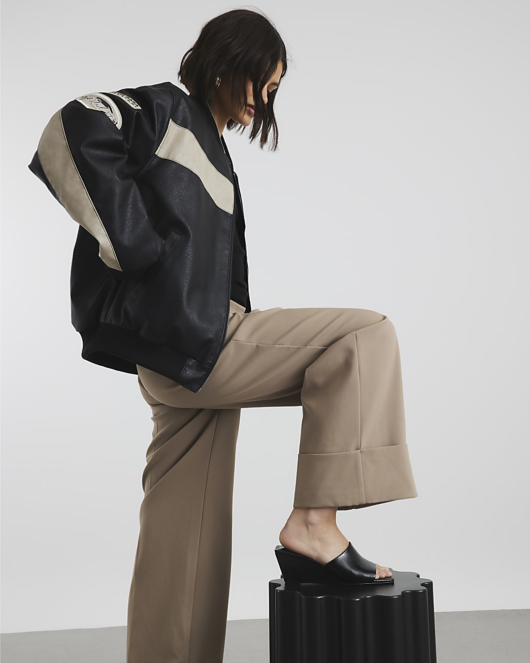 Black Square Toe Wedge Sandals | River Island UK & IE