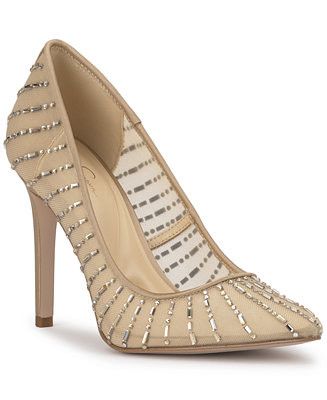 Women's Piviano Rhinestone Mesh Pumps | Macy's