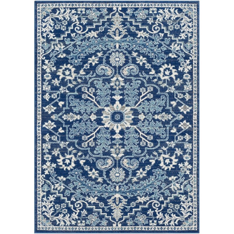 Hillsby Oriental Navy/Teal Area Rug | Wayfair North America