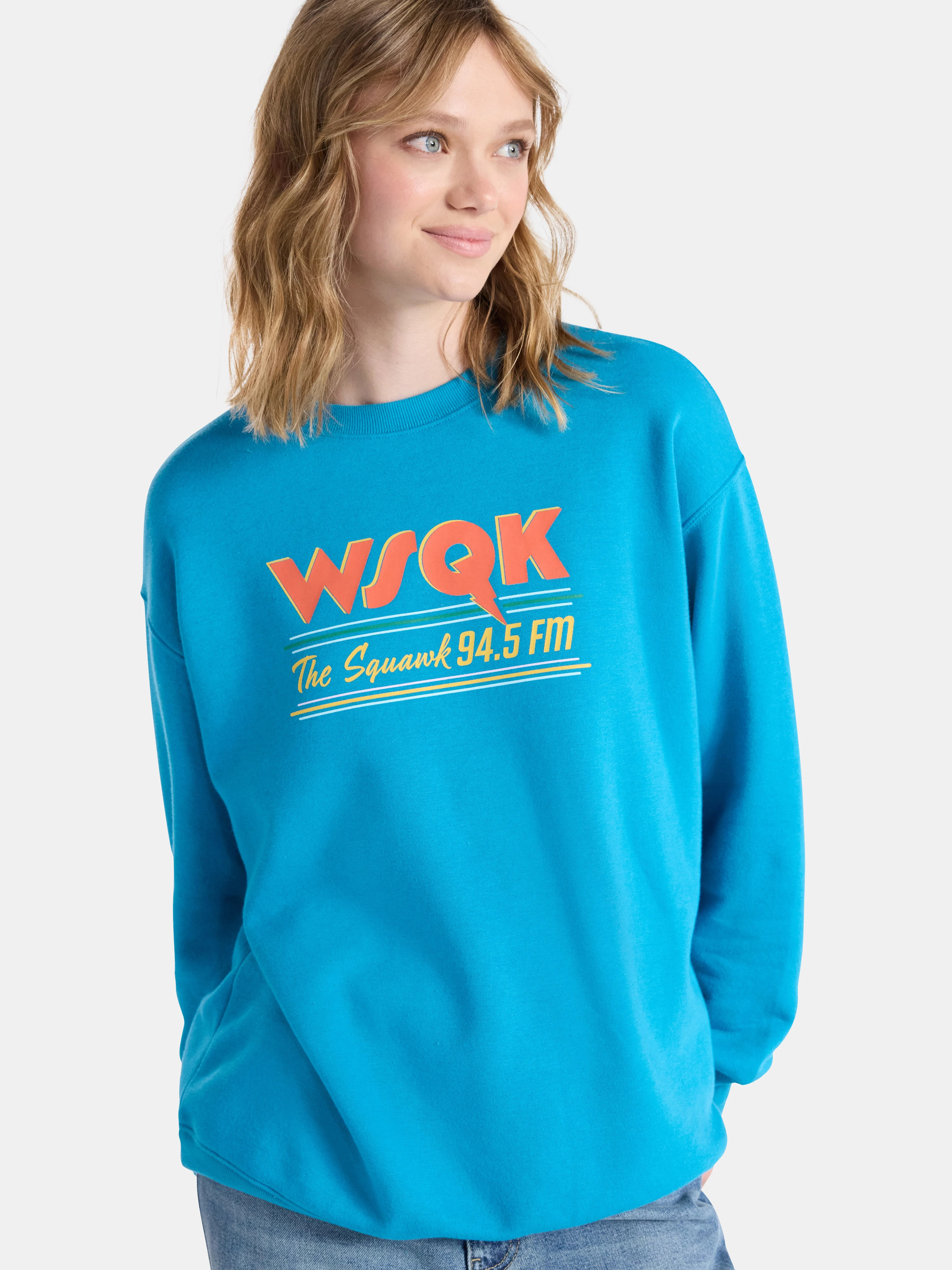 Netflix Stranger Things Oversized Fleece Sweatshirt from No Boundaries, Women’s Plus | Walmart (US)