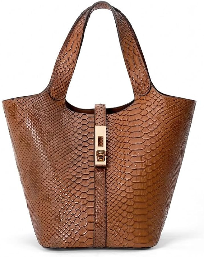 Tote Bag for Women Crocodile Pattern Satchel Bag for Women Shoulder Handbag Purse Clutch Bags for... | Amazon (US)