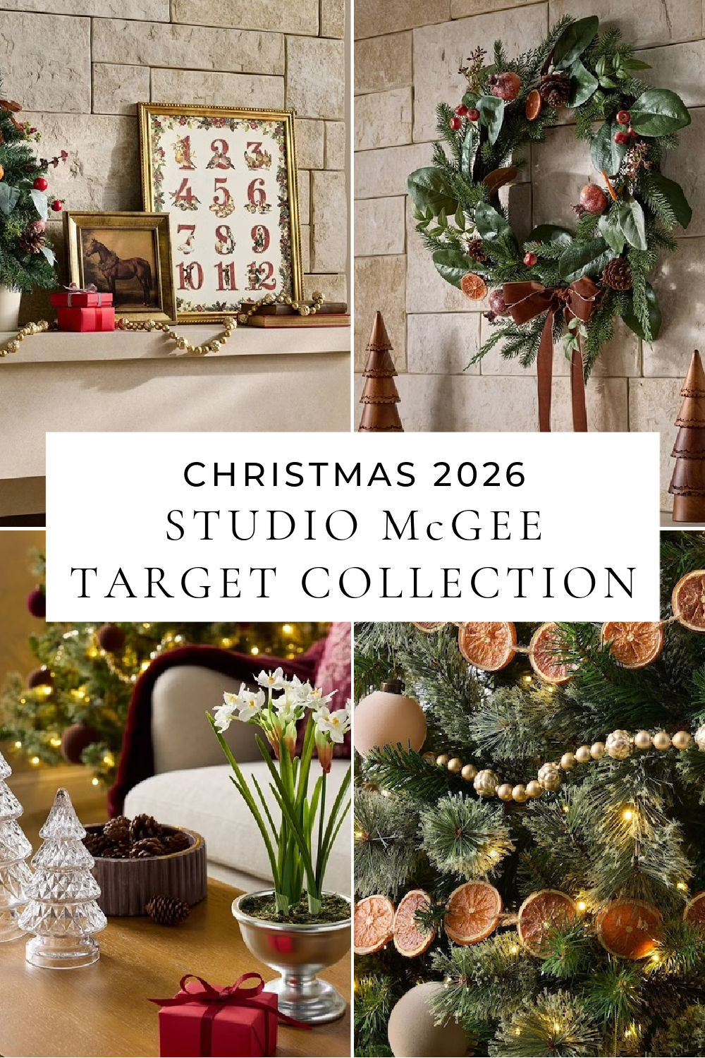 New Studio McGee Christmas decor just launched at Target, including beautiful Christmas tree ideas, front door wreaths, entryway table decor, mantel decor, and holiday decor ideas for the kitchen, living room, front porch, dining table, bathroom, and home  

 #LTKSeasonal #LTKHome #LTKSaleAlert