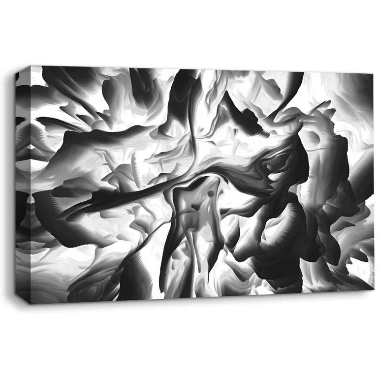 Wall26 Canvas Wall Art Abstract Black and White Painting Artwork for Home Prints Framed | Walmart (US)
