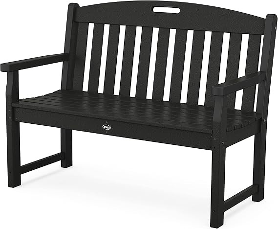 Trex Outdoor Furniture TXB48CB 48-Inch Yacht Club Bench, Charcoal Black | Amazon (US)