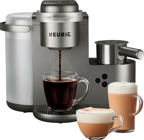 Keurig - K-Cafe Special Edition Single Serve K-Cup Pod Coffee, Latte and Cappuccino Maker - Nickel | Best Buy U.S.