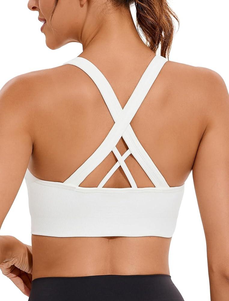RUNNING GIRL Sports Bra for Women High Support, Criss-Cross Back Padded Strappy Sports Bras Yoga ... | Amazon (US)