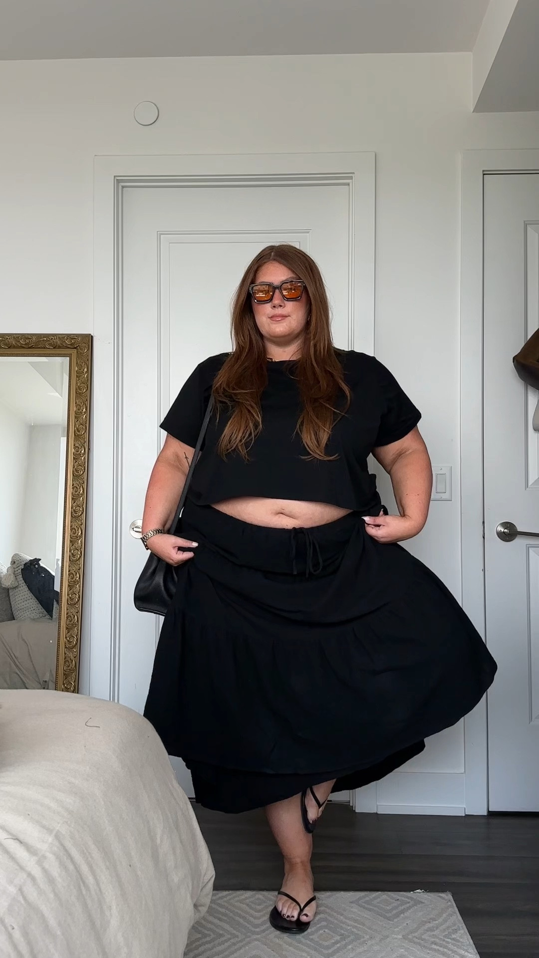 Plus size easy casual summer outfit! 

Top- 3X (should have sized down to a 2x)
Skirt- 3X

You could easily wear the skirt lower (like I did) or wear it high waisted!

I love how these orange/yellow tinted frames add a little spice to the outfit

Bag is Polene (unlinkable)

#LTKmidsize #LTKplussize #LTKsummer