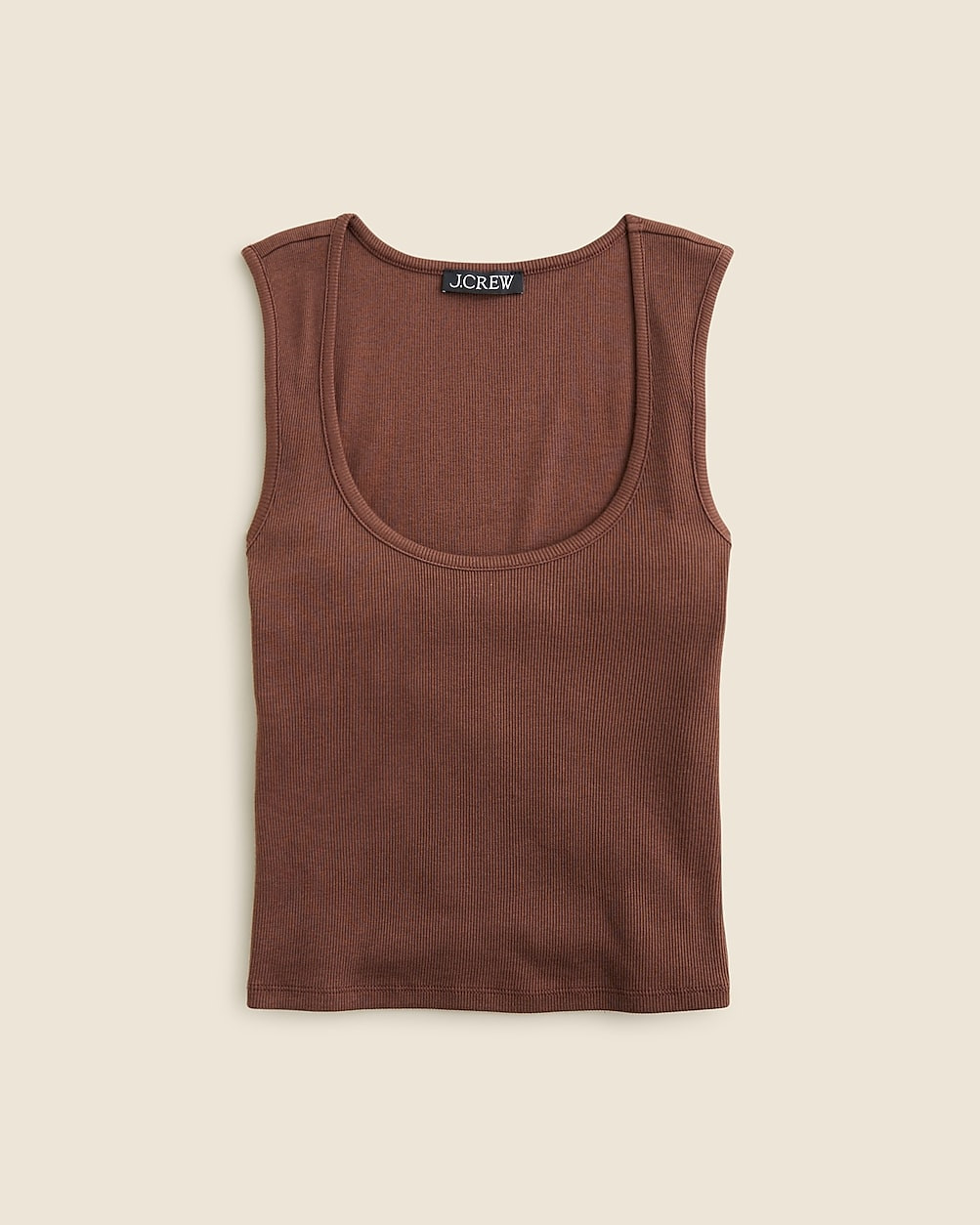 Cropped fine rib scoopneck tank top | J. Crew US