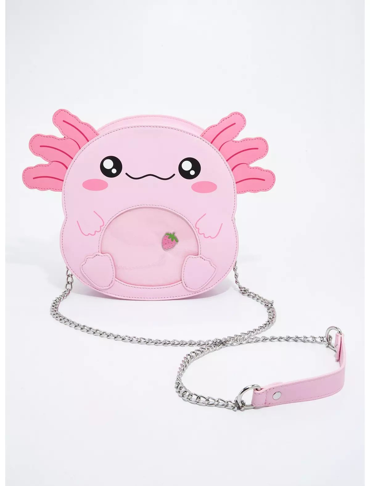 Pink Axolotl Pin Collector Crossbody Bag | Hot Topic