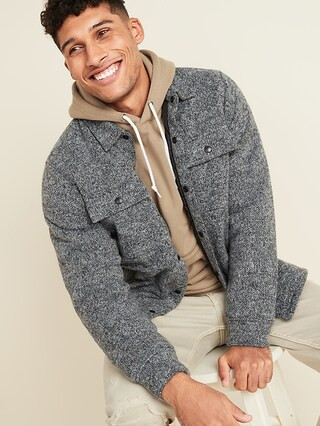 Sweater-Fleece Shirt Jacket for Men | Old Navy (CA)