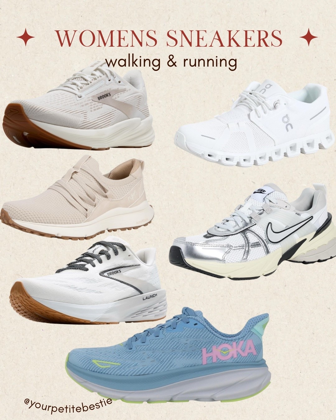 Walking and running sneakers! 

I’m loving the on cloud and actually bought those as a gift this year. I have the blue hokas on the bottom and I’ll never forget the first day I put them on after wearing junk sneakers previously, I felt like I was bouncing on a cloud! My feet never hurt in them (running or walking at Disney!) and these brooks are on sale! Also so popular! Added the Nike dad shoes too but they look so good with leggings and high socks! 

#LTKSaleAlert #LTKFindsUnder50 #LTKFindsUnder100