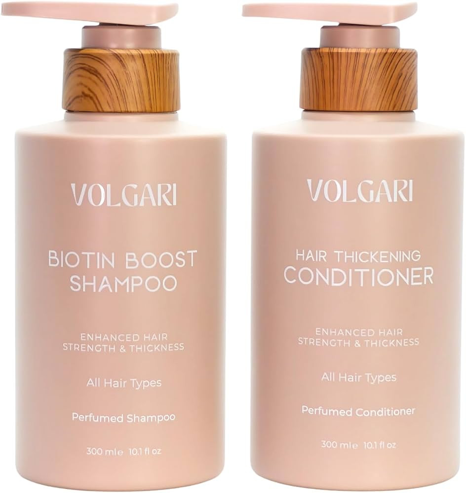 Biotin Shampoo and Conditioner Set, 20.28 Fl Oz - Scented Volumizing Shampoo and Conditioner, Thi... | Amazon (US)