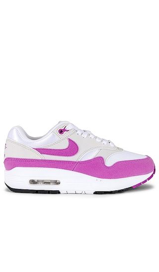 Air Max 1 '87 Sneaker in Neutral Grey & Fuchsia Dream | Revolve Clothing (Global)