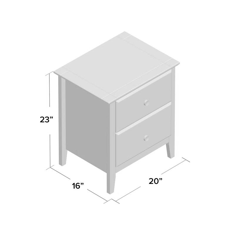 Greenport 20'' W Solid Wood Nightstand | Wayfair North America