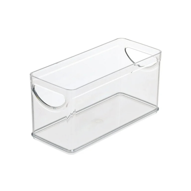 iDesign Plastic Cabinet and Pantry Storage Bin with Handles, Clear | Walmart (US)
