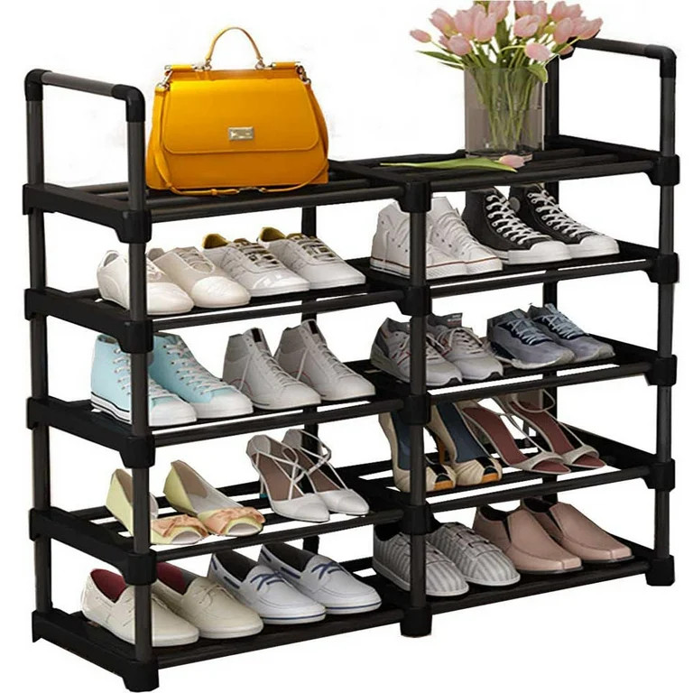 Shoe Rack Shoe Organizer, 20-24  Pairs Shoes Storage Organizer Metal Stackable&Removable Multifun... | Walmart (US)