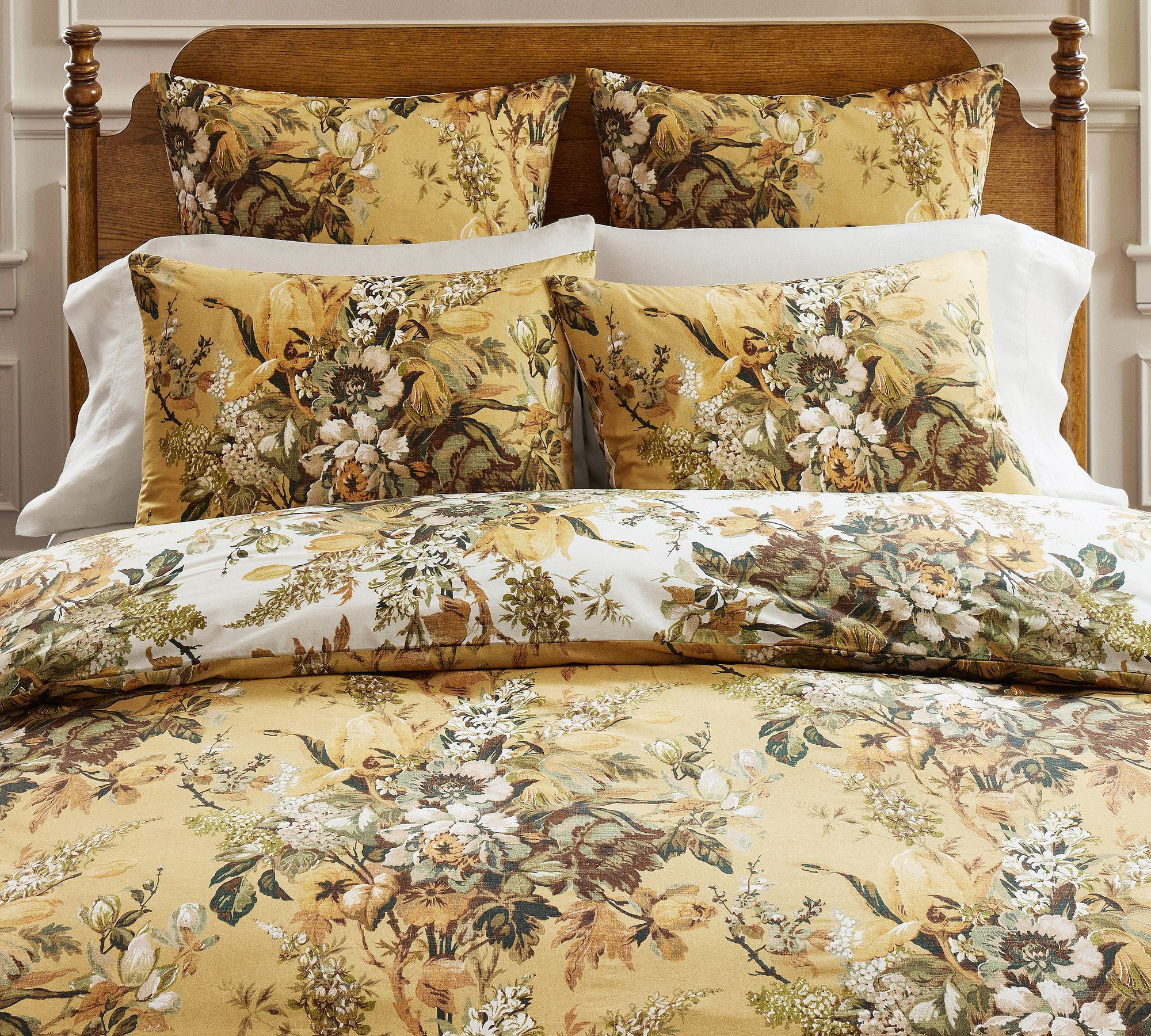 Linden Floral Reversible Duvet Cover | Pottery Barn (US)