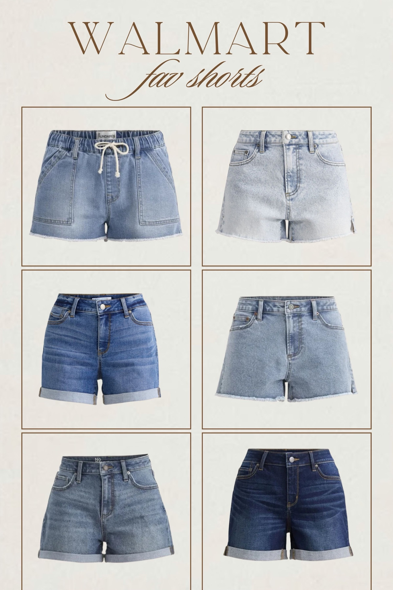 Rounded up my most-worn Walmart denim shorts — because finding a good fit under $25 should not be that hard 😅
These are the pairs I’ve worn, washed, and re-worn all season and they’re still going strong. High rise, mid length, a little stretch (but not too much), and super comfy for everyday.

If you’re building a summer capsule or just need easy, go-with-everything basics — these are all petite-friendly and budget-approved 👏

#LTKootd #LTKTravel #LTKPetite