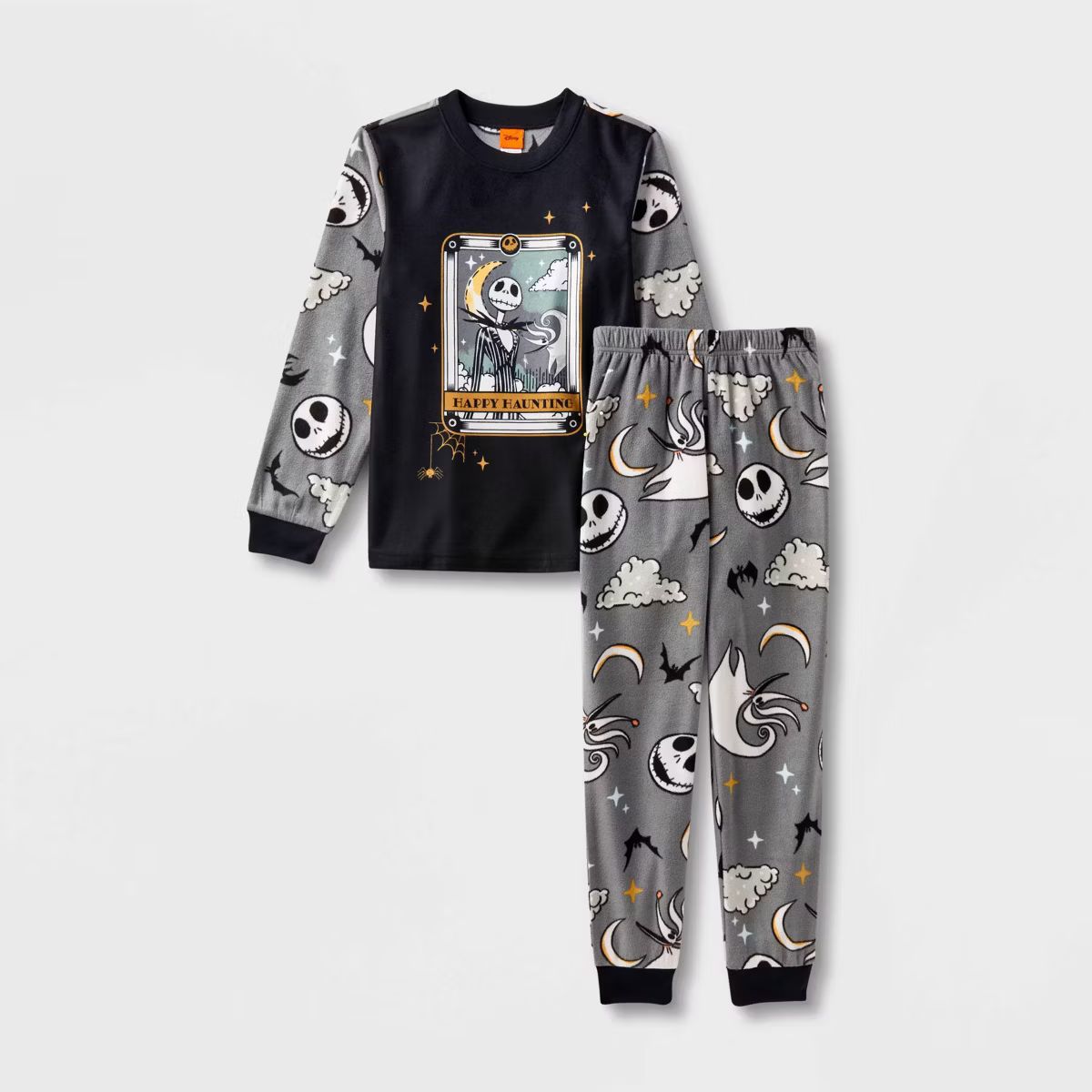 Kids' The Nightmare Before Christmas Jack Skellington 2pc Pajama Set - Gray | Target
