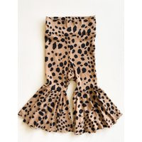 Cheetah Print Bell Bottoms/Flares Girls Boho Flare Pants Animal Leggings Toddler | Etsy (US)