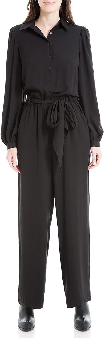 Max Studio Women's Long Sleeve Self Tie Jumpsuit | Amazon (US)