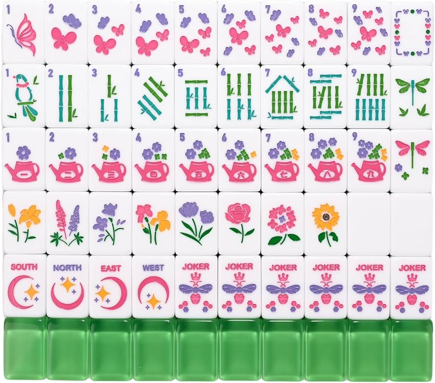 American Mahjong Set for Adults, 166 Large Acrylic Jelly Green Tiles with Carrying Bag Perfect fo... | Amazon (US)