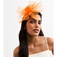 Bright Orange Mesh Flower Fascinator New Look | New Look (UK)