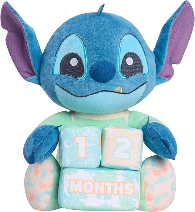 Just Play Disney Baby My First Year Stitch and Milestone Blocks, 10.5-inch Plush Toy, 4-Pieces, K... | Amazon (US)