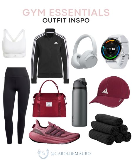 Get moving this spring with this outfit inspo and gym essentials: a white bra top, black leggings, a red gym bag, maroon rubber shoes, and more!
#selfcare #affordablefinds #activelifestyle #techfinds

#LTKSeasonal #LTKstyletip #LTKhome