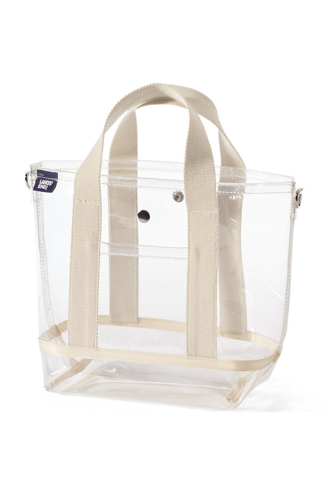 Clear Pocket Tote - Lands' End - Ivory | Lands' End (US)