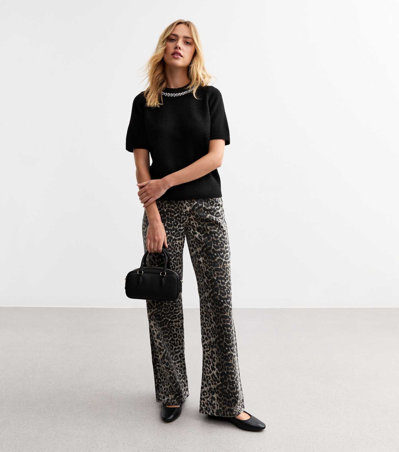 Black Diamantè Embellished Knit Top | New Look | New Look (UK)