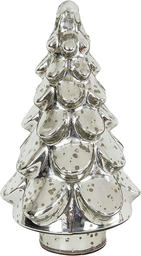 Tabletop, Centerpiece, Decorative Christmas Tree Dimple 6.5 Inch Width X 12 Inch Height Mercury G... | Amazon (US)