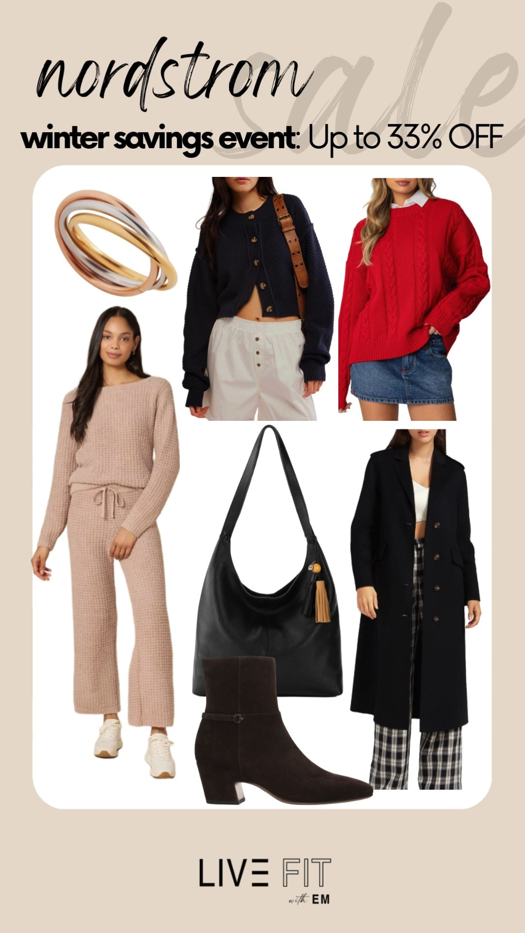 Winter made chic—Nordstrom’s Winter Savings Event is up to 33% off select styles! The coziest excuse to refresh your wardrobe. ❄️🛍️💫  
#Nordstrom #WinterStyle #SaleAlert #FashionFinds #OOTD #StyleInspo #WardrobeRefresh #HolidayStyle #WinterFashion #SeasonalStyle 

 #LTKHoliday #LTKootd #LTKSaleAlert