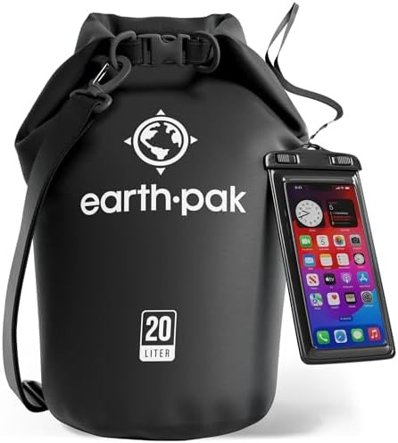 Earth Pak Waterproof Dry Bag - Roll Top Waterproof Backpack Sack Keeps Gear Dry for Kayak with Wa... | Amazon (US)