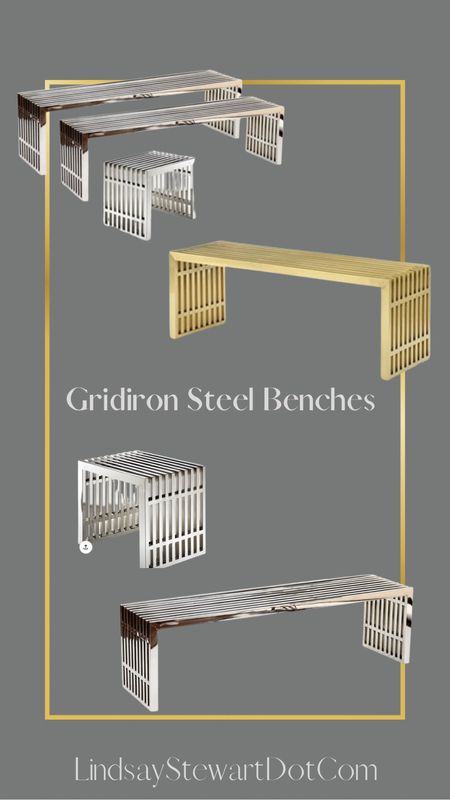 Steel Gridiron Bench - because your home is a museum, too! Act like it!💡🖤🫶🏻

#LTKhome