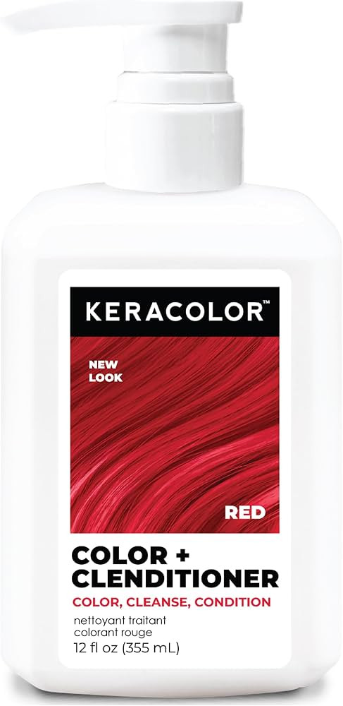 Keracolor Clenditioner Color Depositing Conditioner - Hair Glaze Colorwash, Red, 12 Fl Oz | Amazon (US)