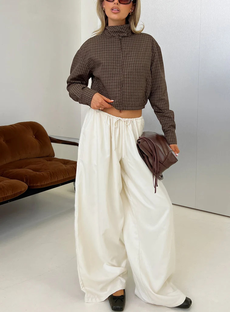 Bungala Oversized Relaxed Pants Ivory | Princess Polly US