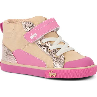 See Kai Run Kids' Connor Sneaker in White/washed Denim at Nordstrom, Size 10.5 M | Nordstrom