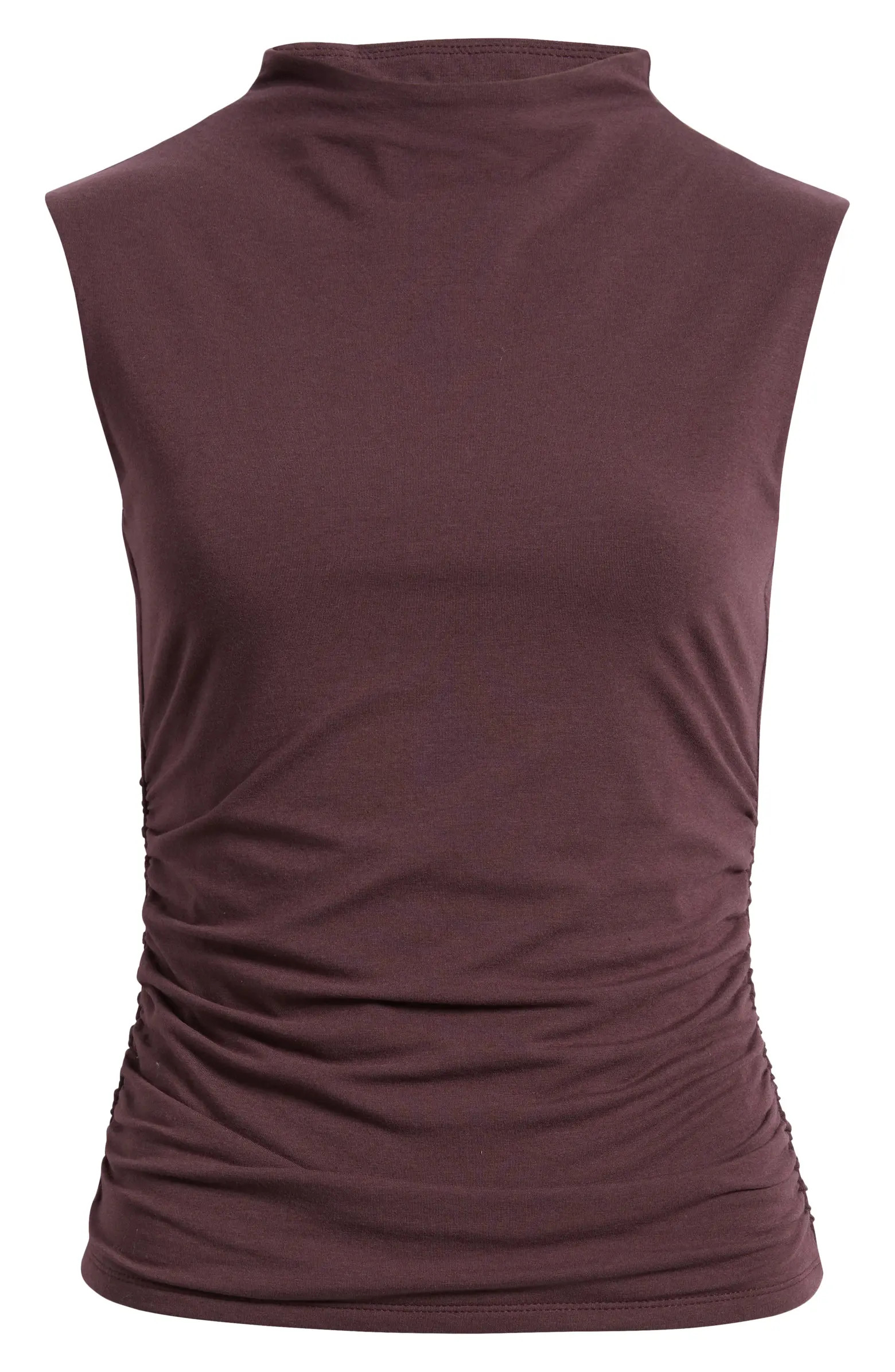 Open Edit Ruched Mock Neck Tank | Nordstrom | Nordstrom