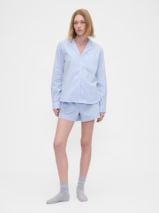 Poplin Logo PJ Boxer Shorts | Gap (US)