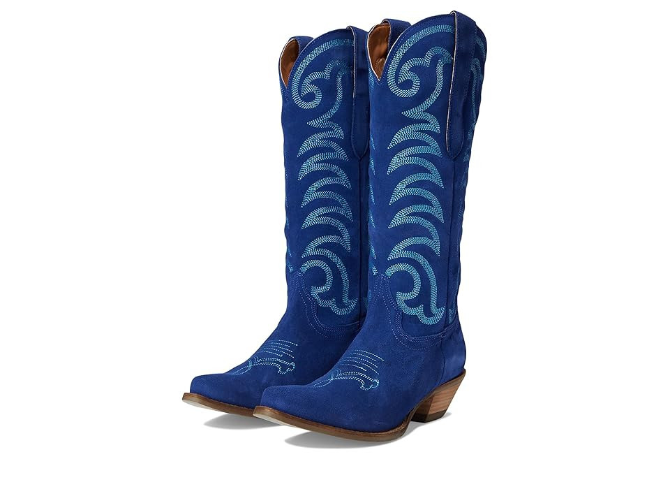 Dingo Movin' On Cowboy Women's Boots Blue : 7.5 B - Medium, Suede | Zappos