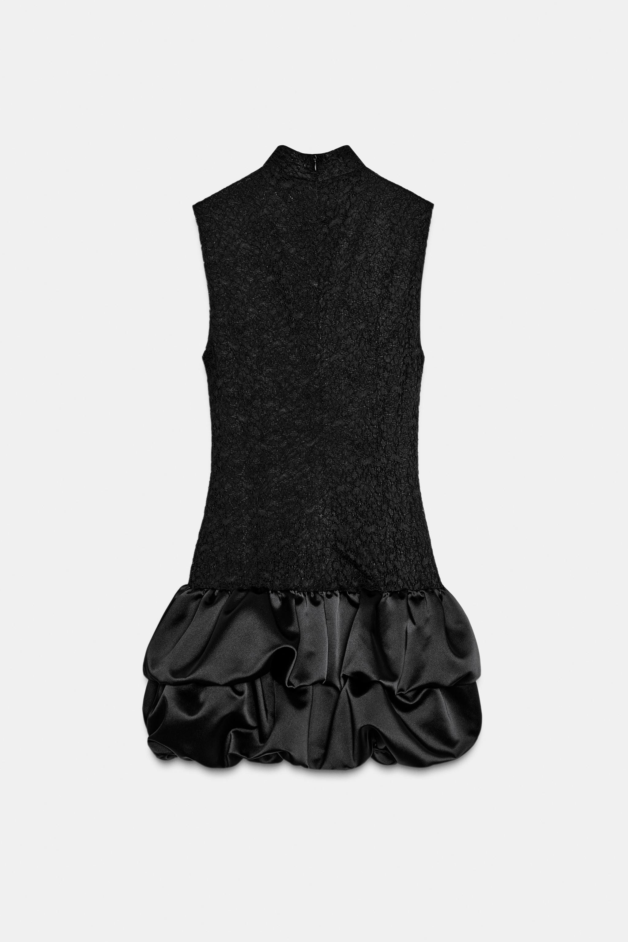 COMBINATION LACE SHORT DRESS | Zara US