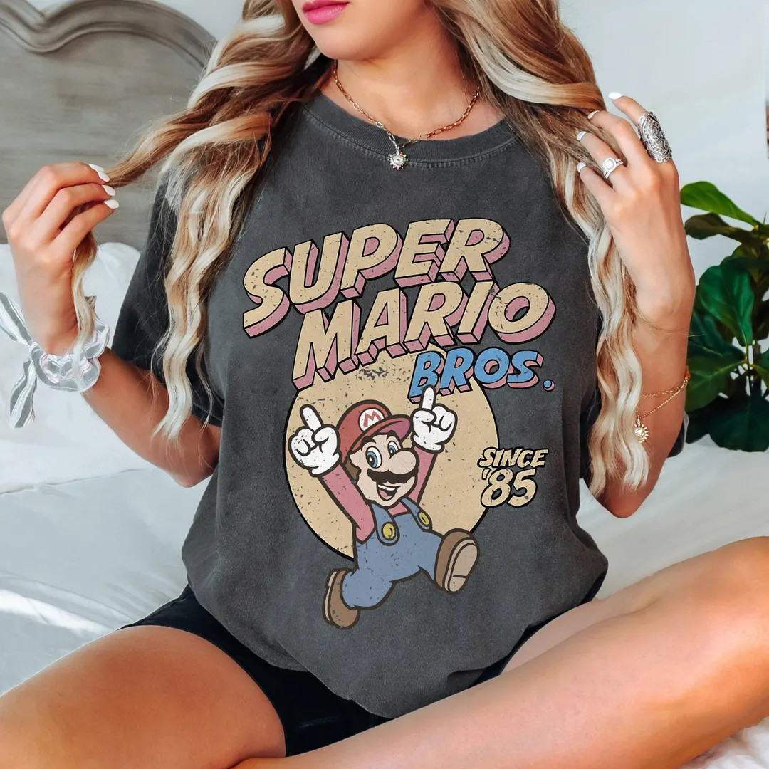 Super Mario Bros '85 Vintage Shirt, Retro Mario Group Birthday Tee - Etsy | Etsy (Global)